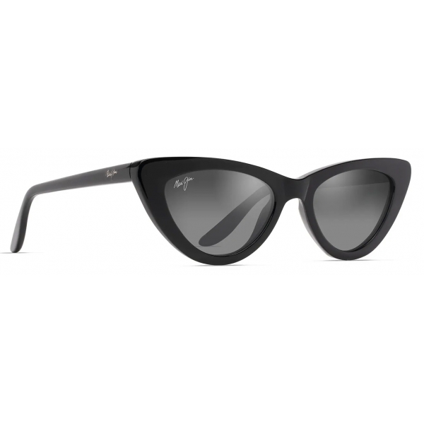 Maui Jim - Lychee - Nero Argento - Occhiali da Sole Polarizzati Cat Eye - Maui Jim Eyewear