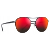 Maui Jim - Half Moon - Black Hawaii Lava - Polarized Classic Sunglasses - Maui Jim Eyewear