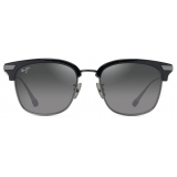 Maui Jim - Kalaunu Asian Fit - Black Silver Grey - Polarized Classic Sunglasses - Maui Jim Eyewear