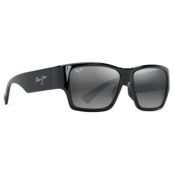 Maui Jim - Ka‘olu - Black Grey - Polarized Wrap Sunglasses - Maui Jim Eyewear