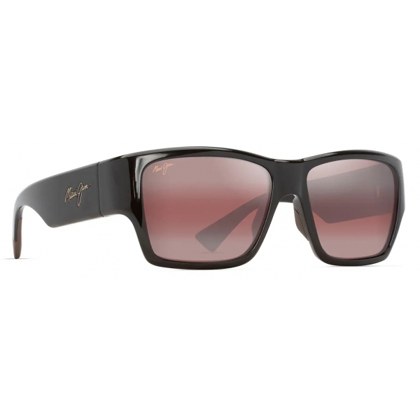 Maui Jim - Ka‘olu - Brown Maui Rose - Polarized Wrap Sunglasses - Maui ...