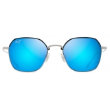 Maui Jim - Moon Doggy - Matte Silver Blue - Polarized Fashion Sunglasses - Maui Jim Eyewear