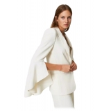 Twinset - Lightweight Cady Crêpe Blazer - White - Jackets - Made in Italy - Luxury Exclusive Collection