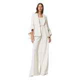 Twinset - Lightweight Cady Crêpe Blazer - White - Jackets - Made in Italy - Luxury Exclusive Collection