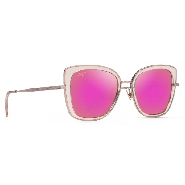Maui Jim - Violet Lake - Transparent Pink Rose Gold MAUI Sunrise - Polarized Luxury Sunglasses