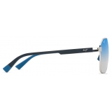 Maui Jim - ‘Onipa‘a Asian Fit - Silver Blue - Polarized Rectangular Sunglasses - Maui Jim Eyewear