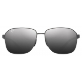 Maui Jim - ‘Onipa‘a Asian Fit - Gunmetal Silver Black - Polarized Rectangular Sunglasses - Maui Jim