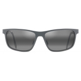 Maui Jim - Anemone - Satin Black Grey - Polarized Rectangular Sunglasses - Maui Jim Eyewear