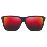 Maui Jim - Cruzem - Nero Hawaii Lava - Occhiali da Sole Polarizzati Rettangolari - Maui Jim Eyewear