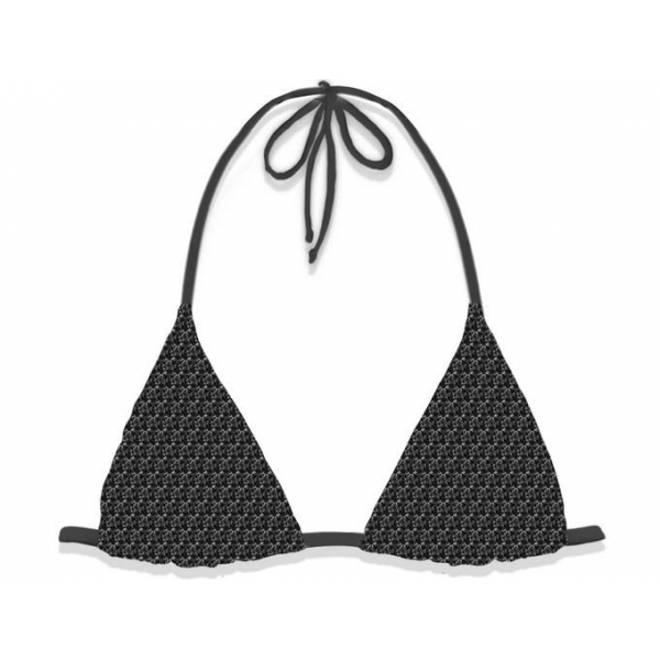 MC2 Saint Barth - Bikini Top with Rhinestones - Black - Luxury Exclusive Collection