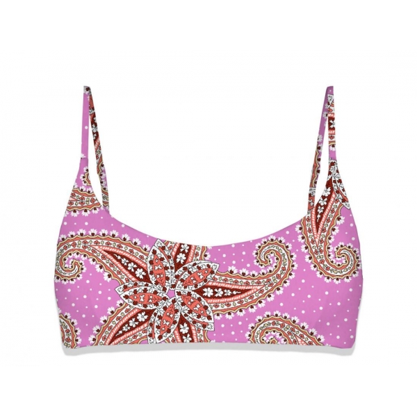MC2 Saint Barth - Cashmere Pattern Bikini Top - Pink - Luxury Exclusive Collection