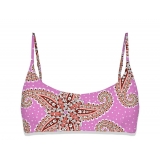 MC2 Saint Barth - Cashmere Pattern Bikini Top - Pink - Luxury Exclusive Collection