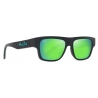 Maui Jim - Kōkua - Matte Black MAUIGreen - Polarized Rectangular Sunglasses - Maui Jim Eyewear