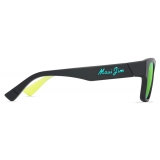 Maui Jim - Kōkua - Matte Black MAUIGreen - Polarized Rectangular Sunglasses - Maui Jim Eyewear