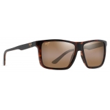 Maui Jim - Mamalu Bay - Cherry Tortoise Bronze - Polarized Rectangular Sunglasses - Maui Jim