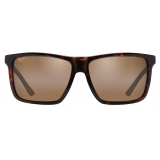Maui Jim - Mamalu Bay - Cherry Tortoise Bronze - Polarized Rectangular Sunglasses - Maui Jim
