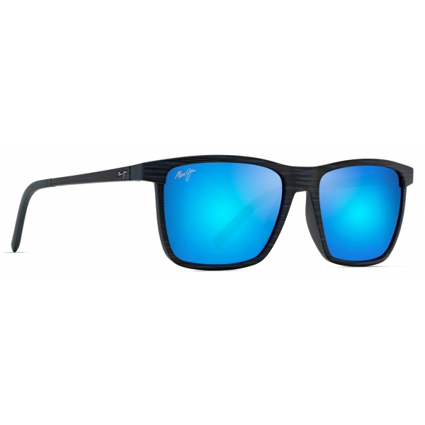 Maui Jim - One Way - Navy Scuro Blu - Occhiali da Sole Polarizzati Rettangolari - Maui Jim Eyewear