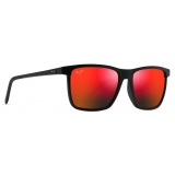Maui Jim - One Way - Black Hawaii Lava - Polarized Rectangular Sunglasses - Maui Jim Eyewear