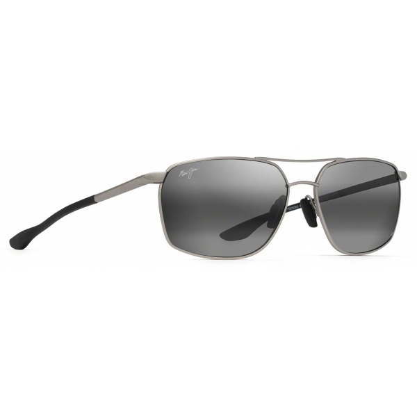 Maui Jim - Pu’u Kukui - Silver Grey - Polarized Rectangular Sunglasses - Maui Jim Eyewear
