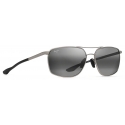 Maui Jim - Pu’u Kukui - Silver Grey - Polarized Rectangular Sunglasses - Maui Jim Eyewear