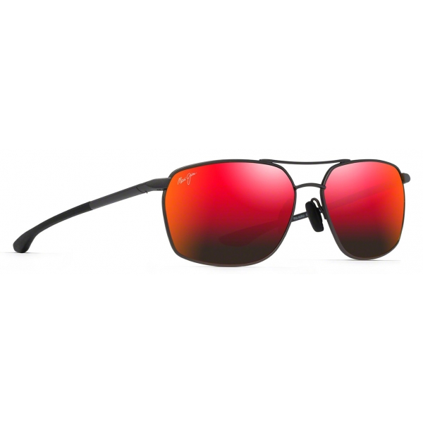 Maui Jim - Pu’u Kukui - Gunmetal Hawaii Lava - Polarized Rectangular Sunglasses - Maui Jim Eyewear