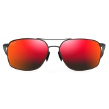 Maui Jim - Pu’u Kukui - Gunmetal Hawaii Lava - Polarized Rectangular Sunglasses - Maui Jim Eyewear