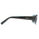 Maui Jim - Punchbowl - Black Blue Grey - Polarized Rectangular Sunglasses - Maui Jim Eyewear