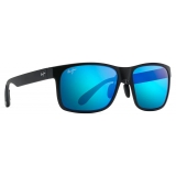 Maui Jim - Red Sands - Nero Blu - Occhiali da Sole Polarizzati Rettangolari - Maui Jim Eyewear