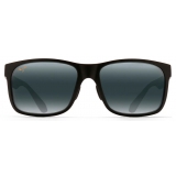 Maui Jim - Red Sands Asian Fit - Matte Black Grey - Polarized Rectangular Sunglasses - Maui Jim