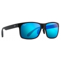 Maui Jim - Red Sands Asian Fit - Matte Black Blue - Polarized Rectangular Sunglasses - Maui Jim