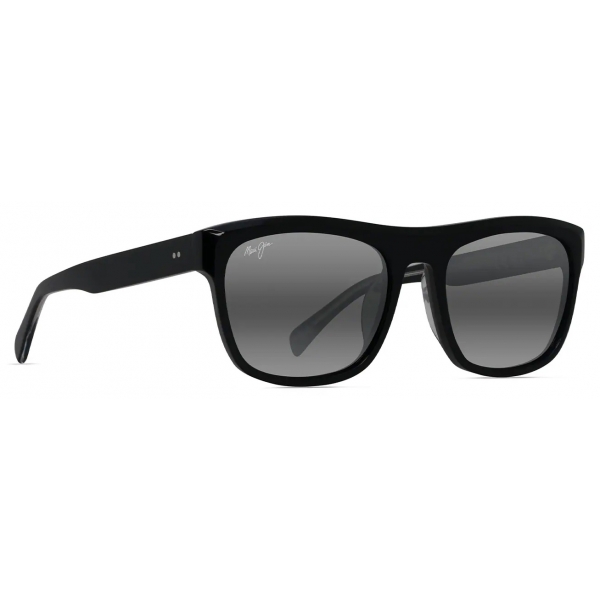 Maui Jim - S-Turns - Black Crystal Grey - Polarized Rectangular Sunglasses - Maui Jim Eyewear
