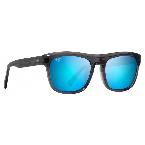 Maui Jim - S-Turns - Dark Grey Blue - Polarized Rectangular Sunglasses - Maui Jim Eyewear