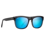 Maui Jim - S-Turns - Dark Grey Blue - Polarized Rectangular Sunglasses - Maui Jim Eyewear