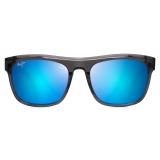 Maui Jim - S-Turns - Grigio Scuro Blu - Occhiali da Sole Polarizzati Rettangolari - Maui Jim Eyewear