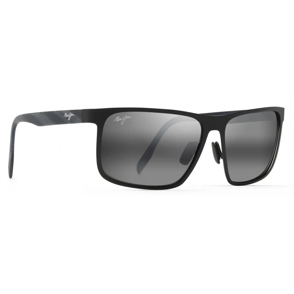 Maui Jim - Wana - Matte Black Grey - Polarized Rectangular Sunglasses - Maui Jim Eyewear