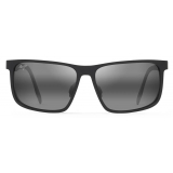 Maui Jim - Wana - Matte Black Grey - Polarized Rectangular Sunglasses - Maui Jim Eyewear