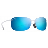 Maui Jim - ʻAkau - Matte Crystal Blue - Polarized Rimless Sunglasses - Maui Jim Eyewear
