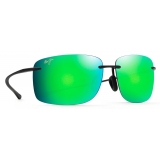 Maui Jim - Hema - Matte Black MAUIGreen - Polarized Rimless Sunglasses - Maui Jim Eyewear