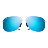 Maui Jim - Hikina - Cristallo Opaco Blu - Occhiali da Sole Senza Montatura Polarizzati - Maui Jim