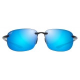 Maui Jim - Ho’okipa Xlarge - Grey Blue - Polarized Rimless Sunglasses - Maui Jim Eyewear