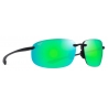 Maui Jim - Ho’okipa Xlarge - Matte Grey MAUIGreen - Polarized Rimless Sunglasses - Maui Jim