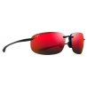 Maui Jim - Ho’okipa Xlarge - Black Hawaii Lava - Polarized Rimless Sunglasses - Maui Jim Eyewear