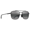Maui Jim - Pīwai Asian Fit - Nero Grigio - Occhiali da Sole Polarizzati Aviator - Maui Jim Eyewear
