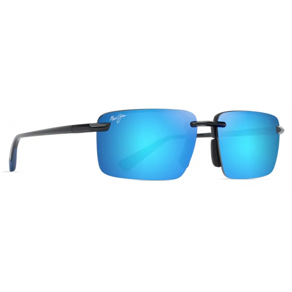Maui Jim - Laulima Asian Fit - Nero Blu - Occhiali da Sole Senza Montatura Polarizzati - Maui Jim