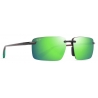 Maui Jim - Laulima Asian Fit - Brown MAUIGreen - Polarized Rimless Sunglasses - Maui Jim Eyewear