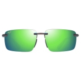 Maui Jim - Laulima Asian Fit - Brown MAUIGreen - Polarized Rimless Sunglasses - Maui Jim Eyewear
