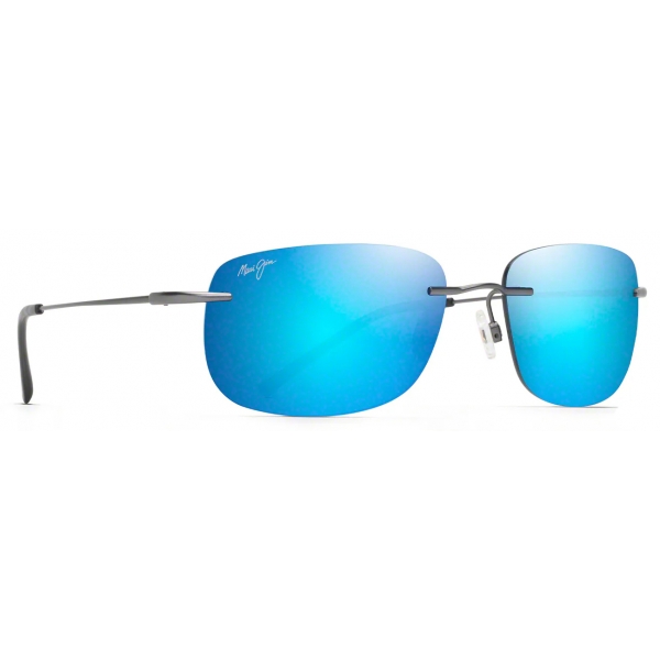 Maui Jim - Ohai - Gunmetal Blue - Polarized Rimless Sunglasses - Maui ...