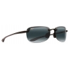 Maui Jim - Sandy Beach - Nero Grigio - Occhiali da Sole Senza Montatura Polarizzati - Maui Jim