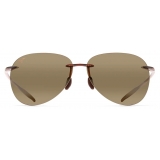 Maui Jim - Sugar Beach - Rootbeer Bronze - Polarized Rimless Sunglasses - Maui Jim Eyewear