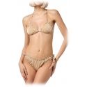 MC2 Saint Barth - Bikini Lurex con Bordi Arricciati - Oro - Luxury Exclusive Collection